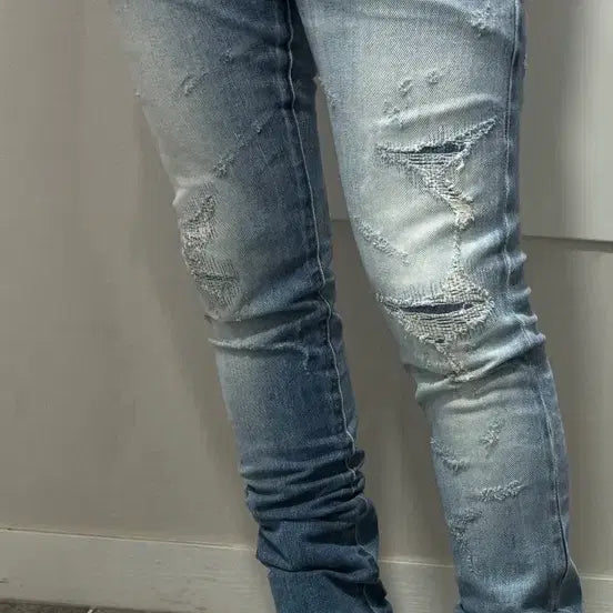 [BUNJANG] Balmain Slim Biker Jeans (28) / 발망(정품) 무릎 절개없는슬림 바이커 28