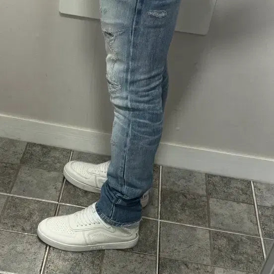 [BUNJANG] Balmain Slim Biker Jeans (28) / 발망(정품) 무릎 절개없는슬림 바이커 28