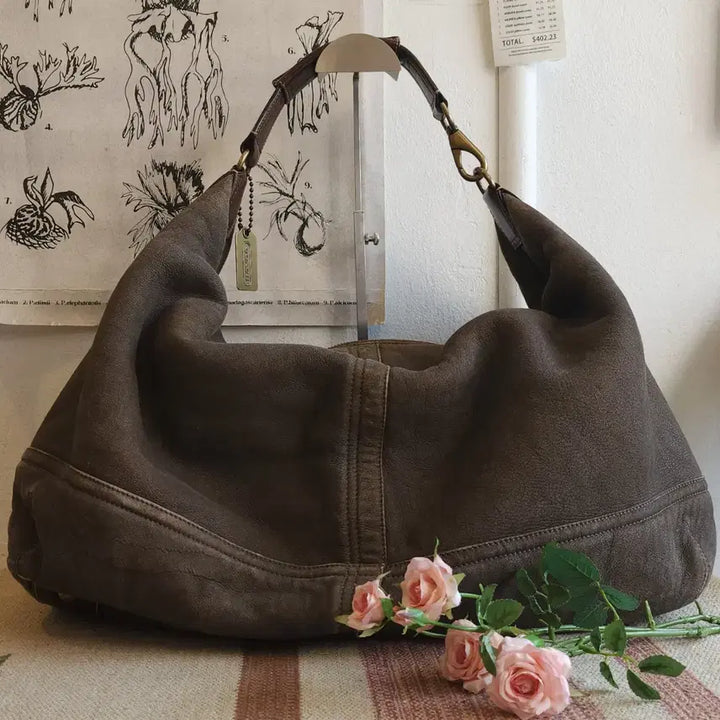 [BUNJANG] Coach Shearling Leather Big Tote Bag / 코치 빅토트 레더백 코치 빅백 시어링 레더