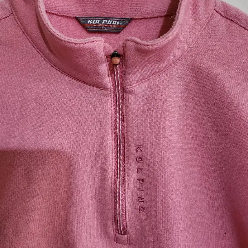 [BUNJANG] Kolping Pink Fleece Half-Zip Pullover Size 105 / Kolping 핑크 플리스 반집업 105