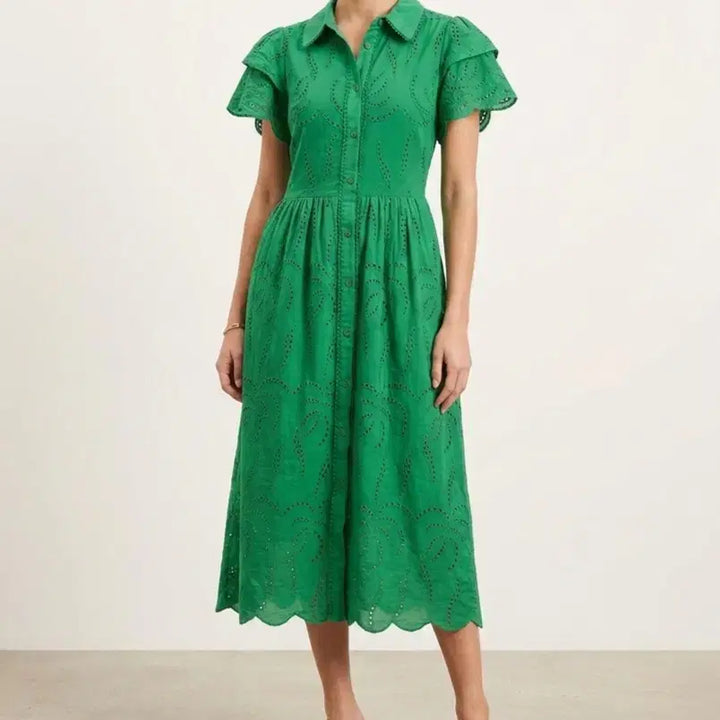[BUNJANG] Styleonmi Eyelet Embroidery Punching Dress / [55]스타일온미 아일렛 자수 펀칭 원피스