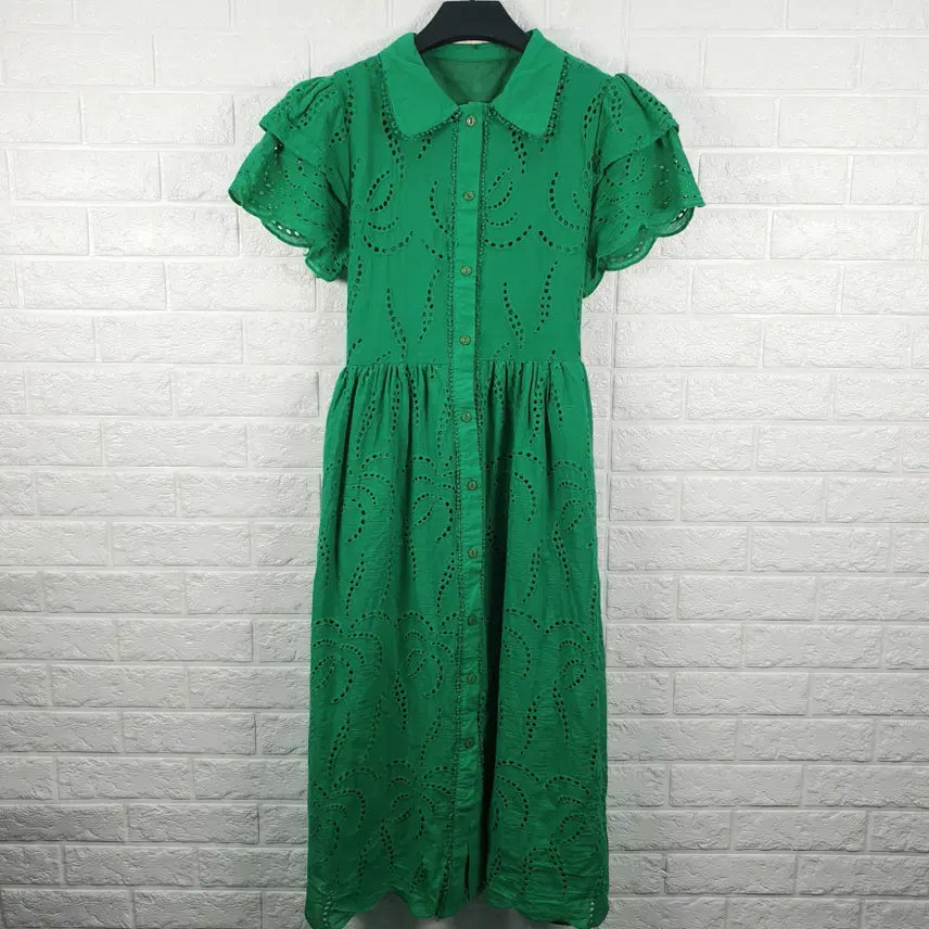 [BUNJANG] Styleonmi Eyelet Embroidery Punching Dress / [55]스타일온미 아일렛 자수 펀칭 원피스