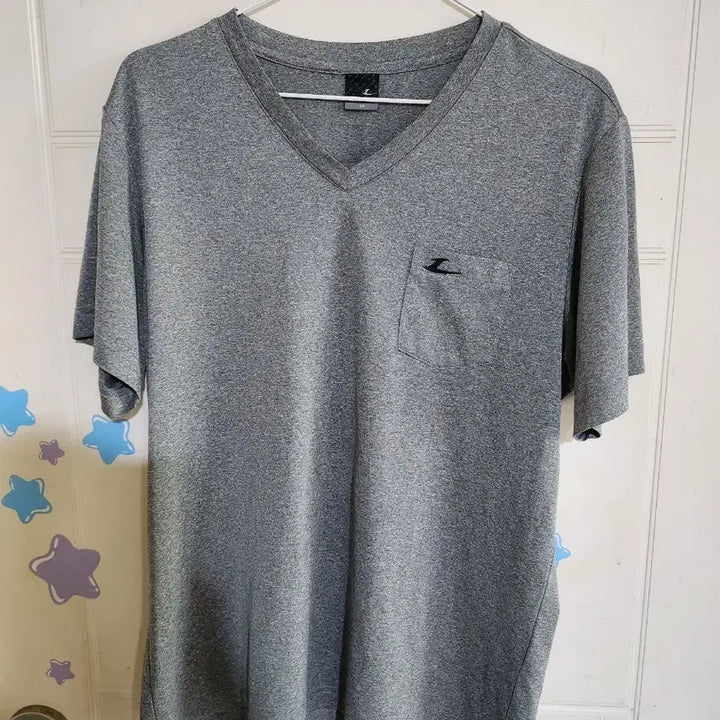 [BUNJANG] Lecaf Grey V-Neck T-Shirt L / 르까프 그레이 V넥 반팔티 L