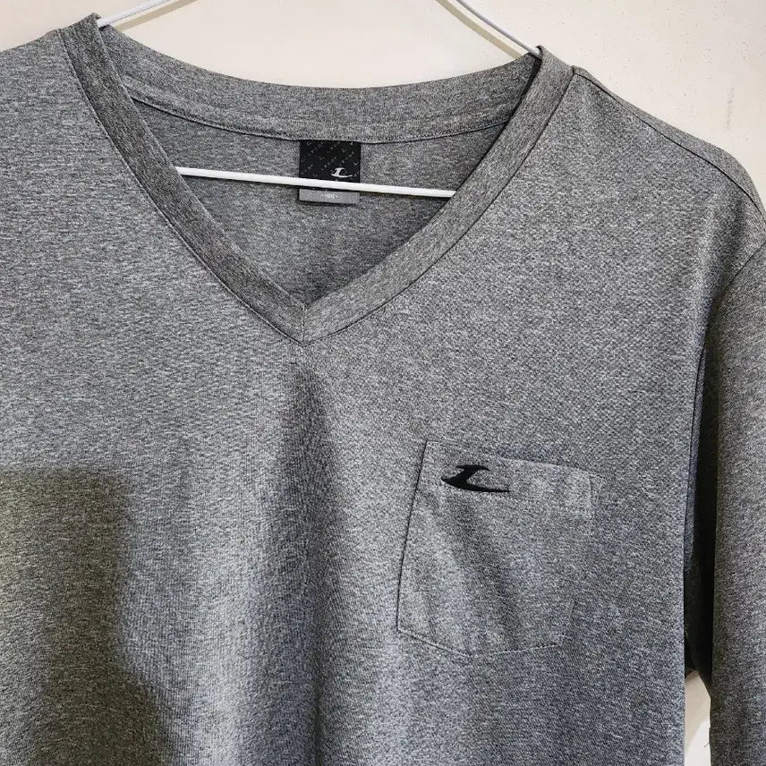 [BUNJANG] Lecaf Grey V-Neck T-Shirt L / 르까프 그레이 V넥 반팔티 L