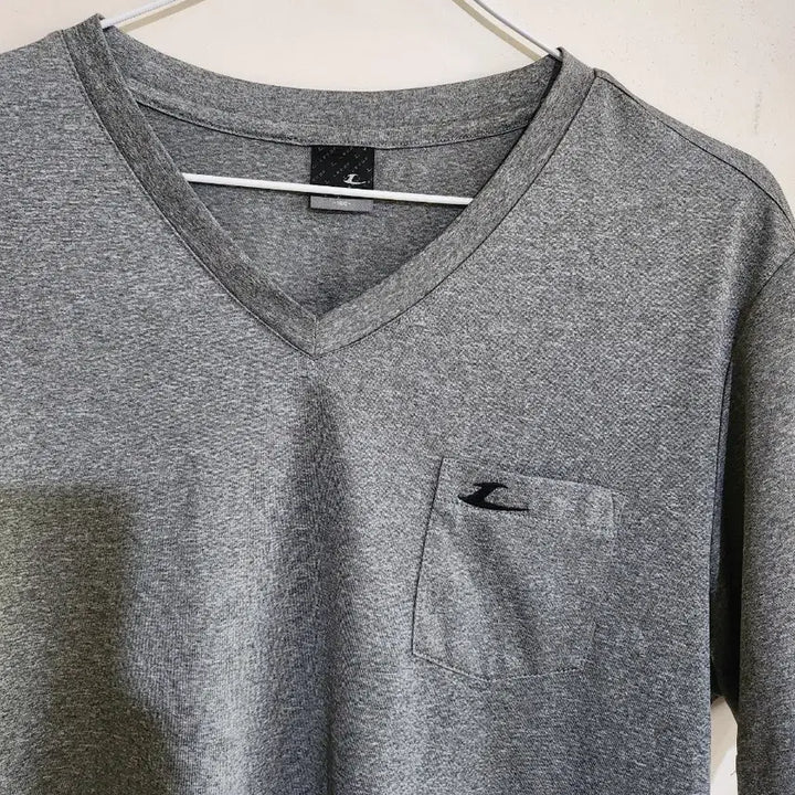 [BUNJANG] Lecaf Grey V-Neck T-Shirt L / 르까프 그레이 V넥 반팔티 L