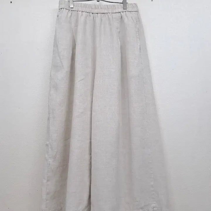 [BUNJANG] Linen Blend Skirt Pants (Size L) / 마 치마바지L