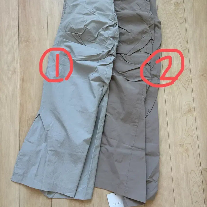 [BUNJANG] Lenne Summer Shimmering Skirt (Sky Grey/Beige) - Size S / 렌느 썸머 미스트 셔링 스커트 S (소라그레이/베이지, 상태좋음