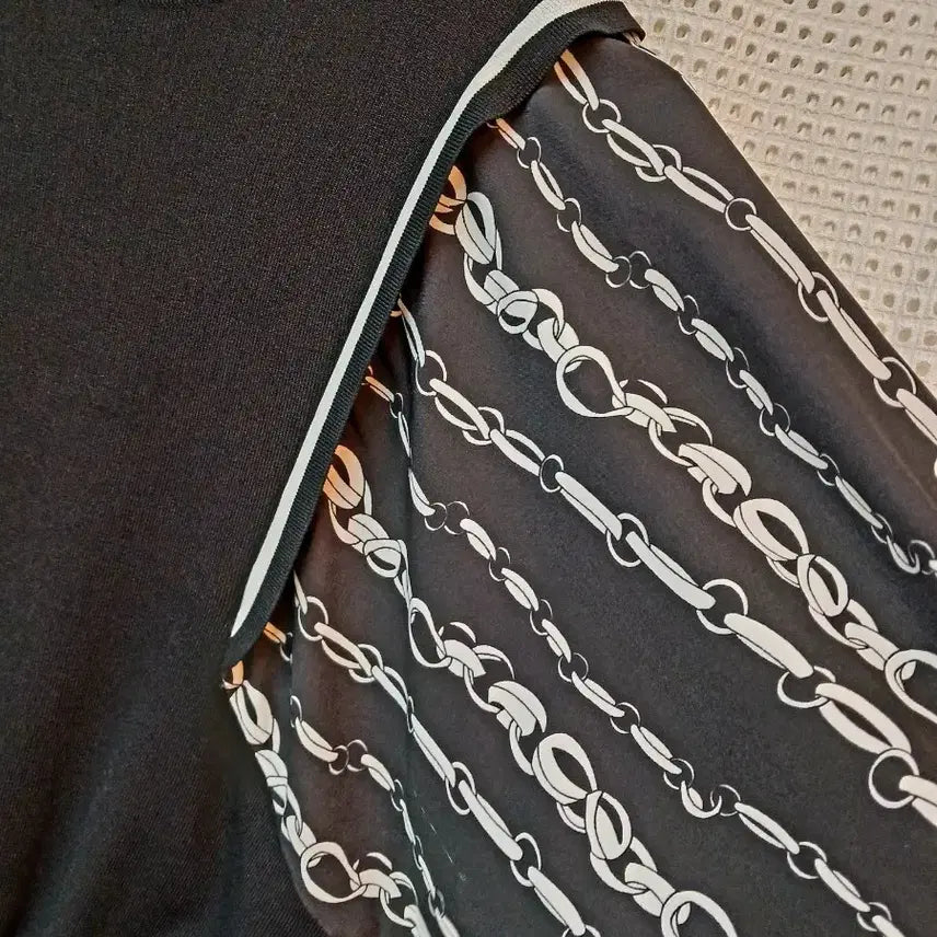 [BUNJANG] Studio AG Black Chain Pattern Knit Free Size / studio.AG 블랙 체인 패턴 니트 free