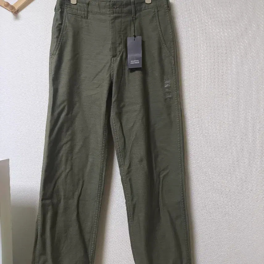 [BUNJANG] Musinsa Standard Back Satin Officer Pants Olive 29 / (새상품)무탠다드 백사틴 오피서 팬츠 올리브 29