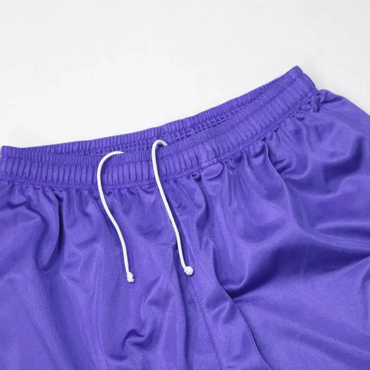 [BUNJANG] ASICS Vintage Purple &amp; Yellow Side Line Mesh Half Pants / ASICS 아식스 빈티지 퍼플 &amp; 옐로우 사이드 라인 메쉬 팬츠