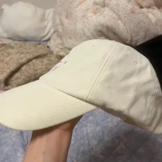 [BUNJANG] Ivory Embroidered Cap / 아이보리 캡모자