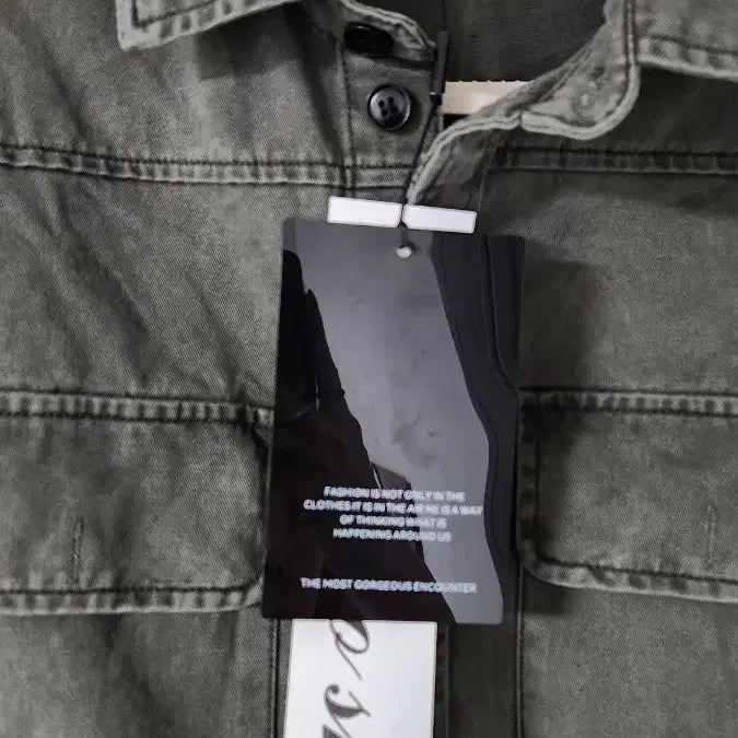 [BUNJANG] Khaki Denim Shirt Jumpsuit with Belt / 카키 데님 셔츠 원피스 점프수트 새상품(벨트도 드려요)