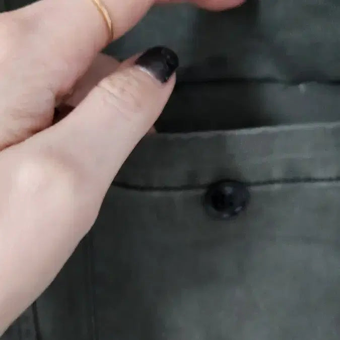 [BUNJANG] Khaki Denim Shirt Jumpsuit with Belt / 카키 데님 셔츠 원피스 점프수트 새상품(벨트도 드려요)