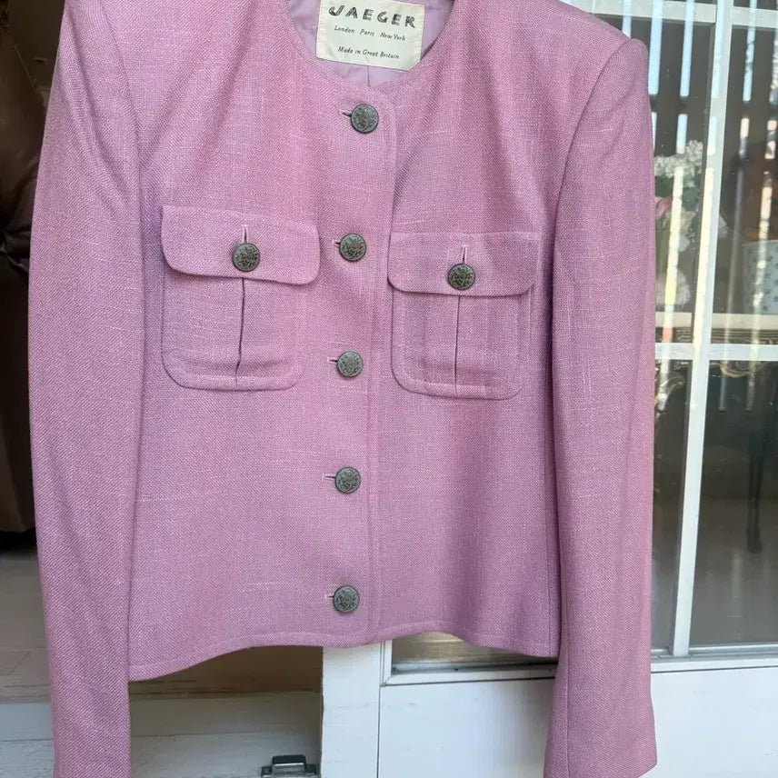 [SOLD OUT] Jaeger 빈티지 핑크색 린넨 자켓