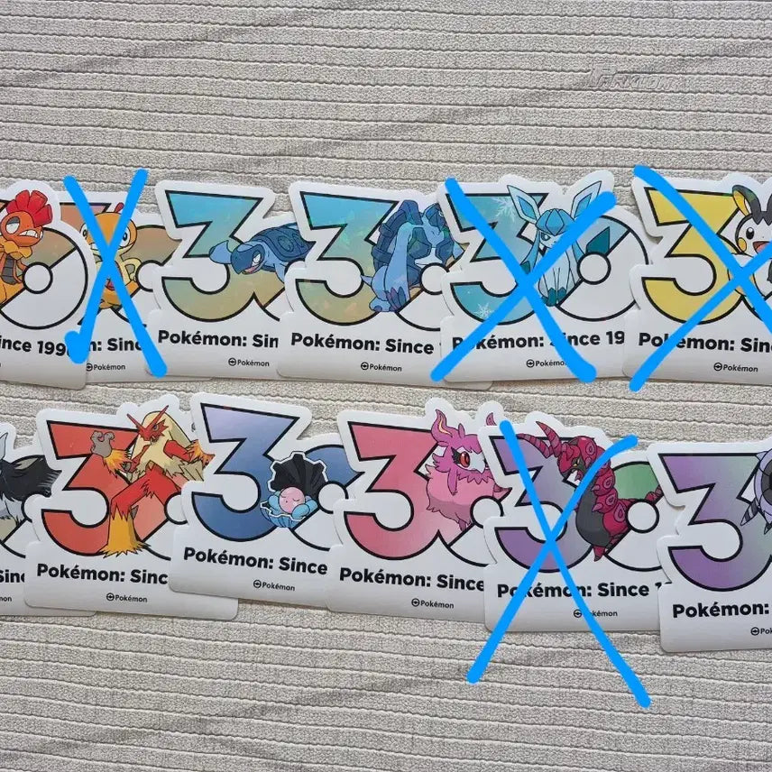 [BUNJANG] Pokemon 30th Anniversary Logo Sticker Set / 포켓몬 30주년 로고 스티커 가격제시 판매합니다!