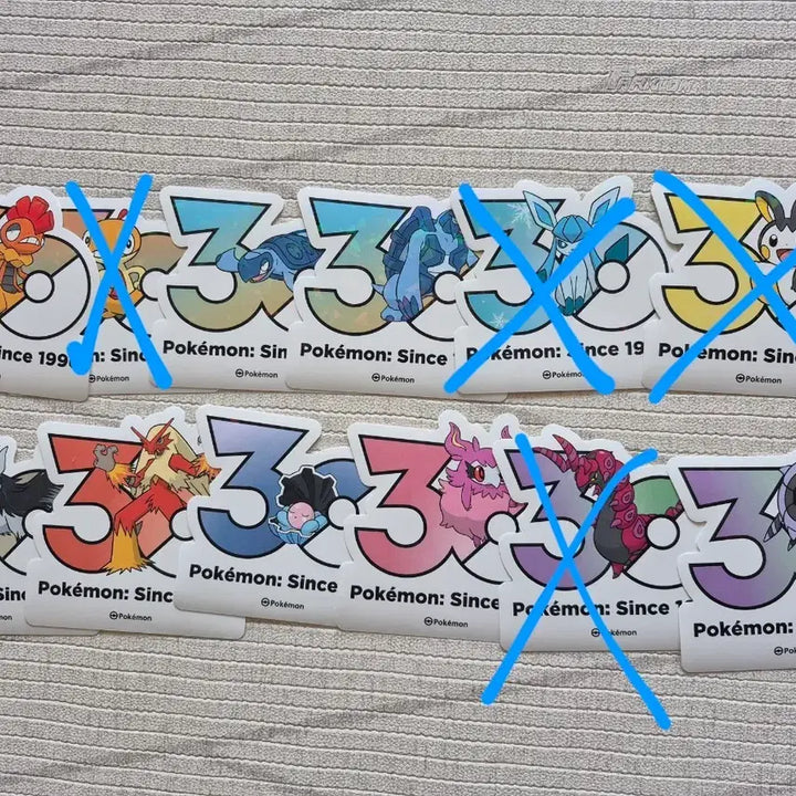 [BUNJANG] Pokemon 30th Anniversary Logo Sticker Set / 포켓몬 30주년 로고 스티커 가격제시 판매합니다!