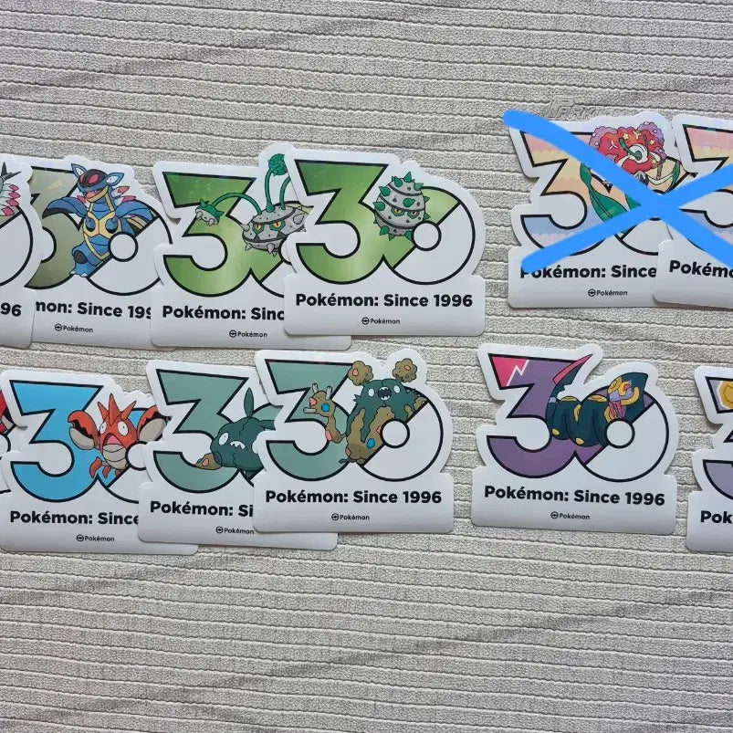 [BUNJANG] Pokemon 30th Anniversary Logo Sticker Set / 포켓몬 30주년 로고 스티커 가격제시 판매합니다!