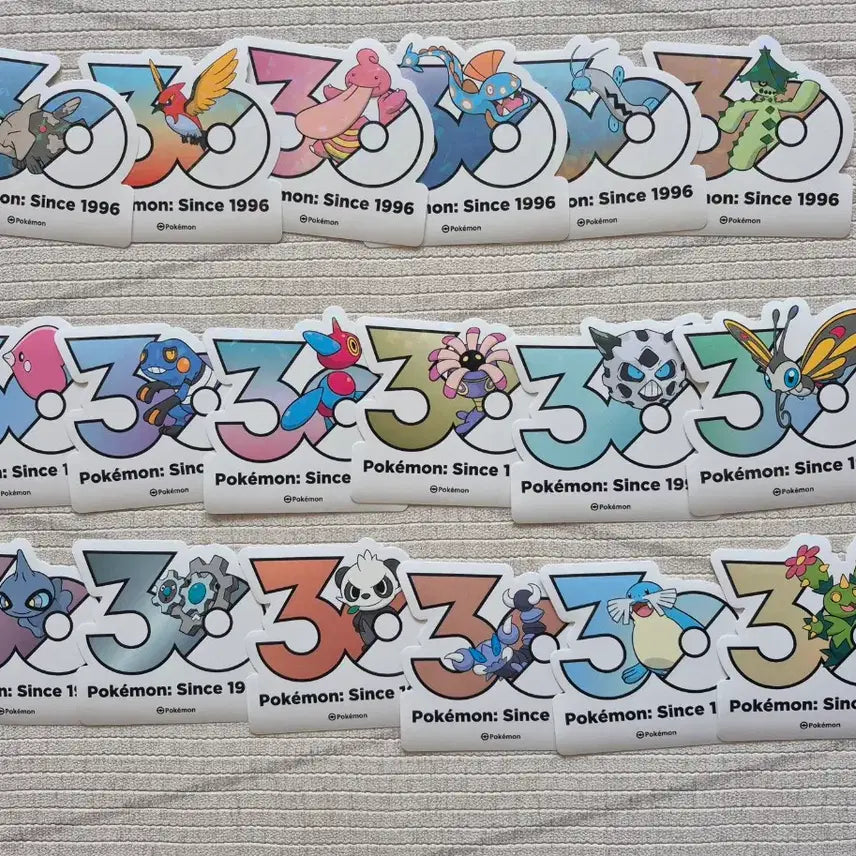 [BUNJANG] Pokemon 30th Anniversary Logo Sticker Set / 포켓몬 30주년 로고 스티커 가격제시 판매합니다!