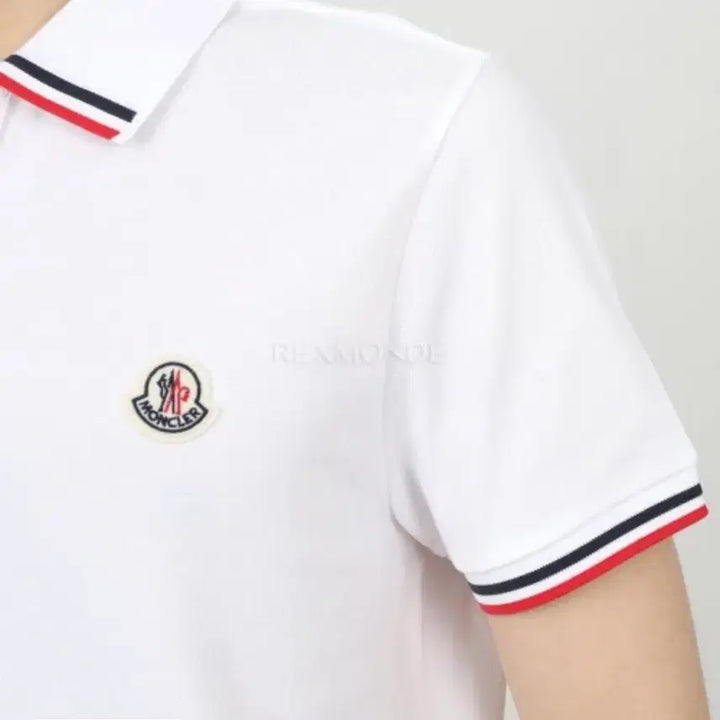 [BUNJANG] Moncler White Short Sleeve Polo Shirt / 몽클레어 화이트 반팔 카라티 새제품 팝니다