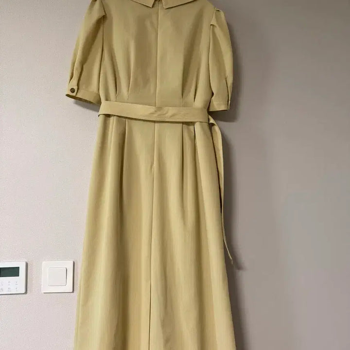 [BUNJANG] CC Collect Puff Sleeve Trench Dress Yellow / 씨씨콜렉트 퍼프소매 원피스