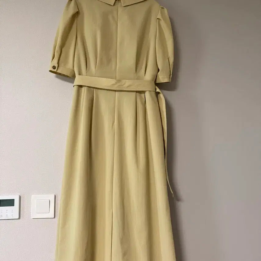 [BUNJANG] CC Collect Puff Sleeve Trench Dress Yellow / 씨씨콜렉트 퍼프소매 원피스