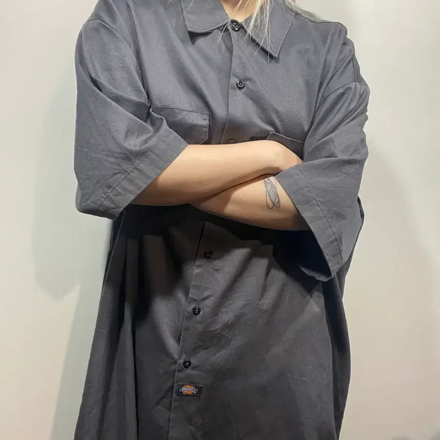[BUNJANG] Dickies Charcoal Work Shirt / 디키즈 차콜 워크 셔츠