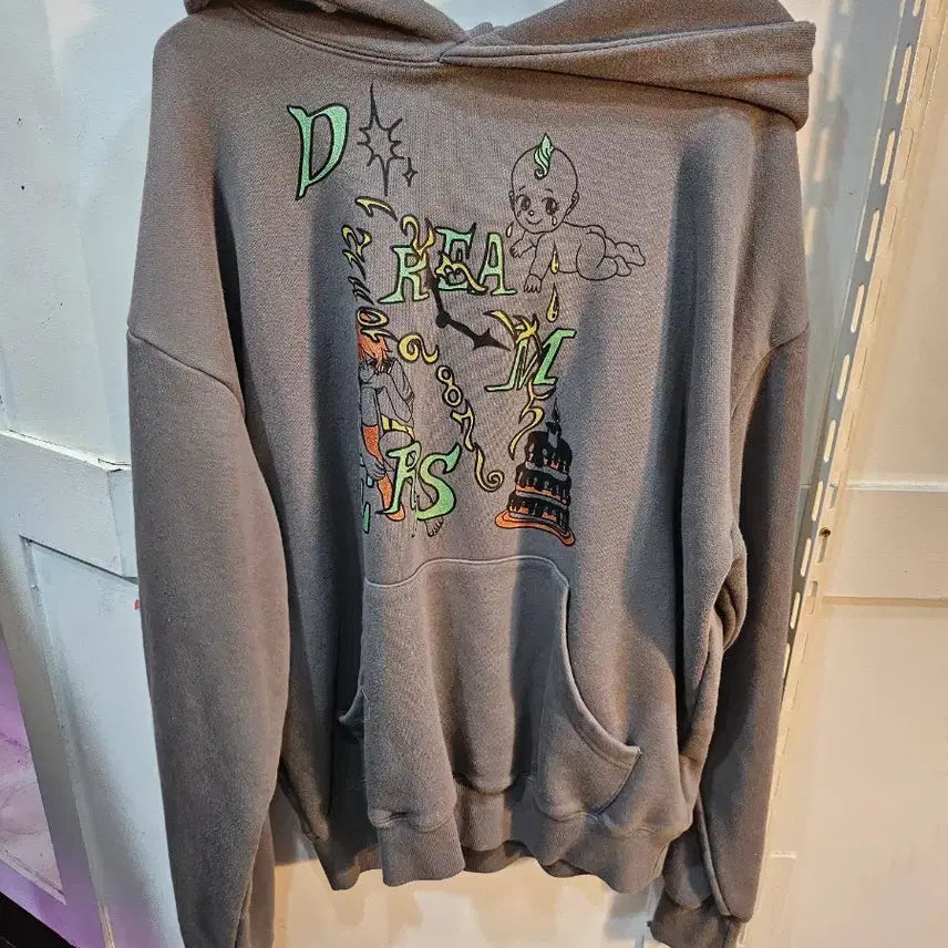 [BUNJANG] Nice Ghost Club Charcoal Oversized Hoodie T-Shirt / <만원빈티지>나이스고스트클럽 차콜 오버핏 후드티