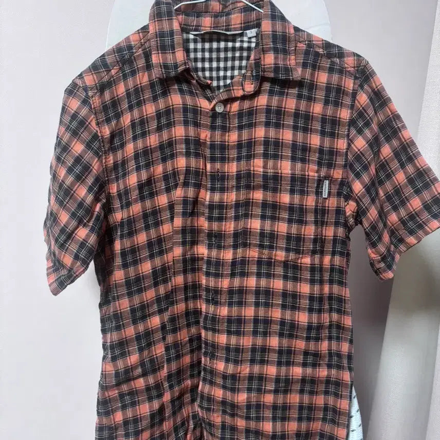[BUNJANG] Carhartt Orange Check Shirt - Size S / 칼하트 오렌지 체크 셔츠 S