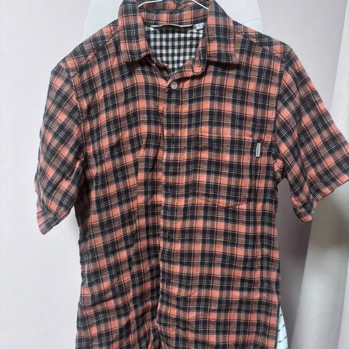 [BUNJANG] Carhartt Orange Check Shirt - Size S / 칼하트 오렌지 체크 셔츠 S