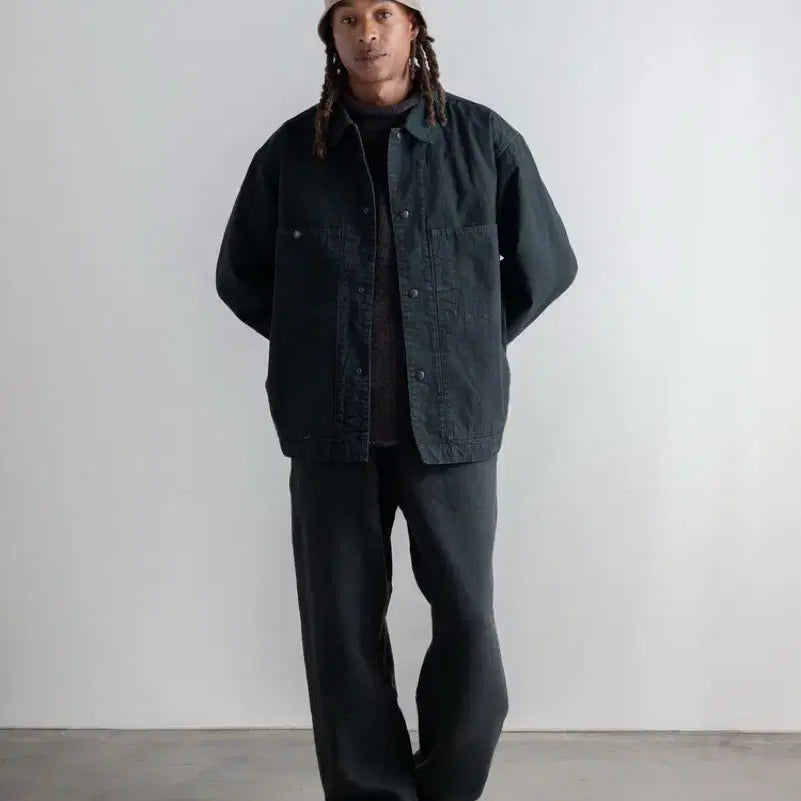 [BUNJANG] Ends and Means Quilted Coverall Muddy Black XL / [XL] 엔즈앤드민즈 / 퀼티드 커버올 / ends and means