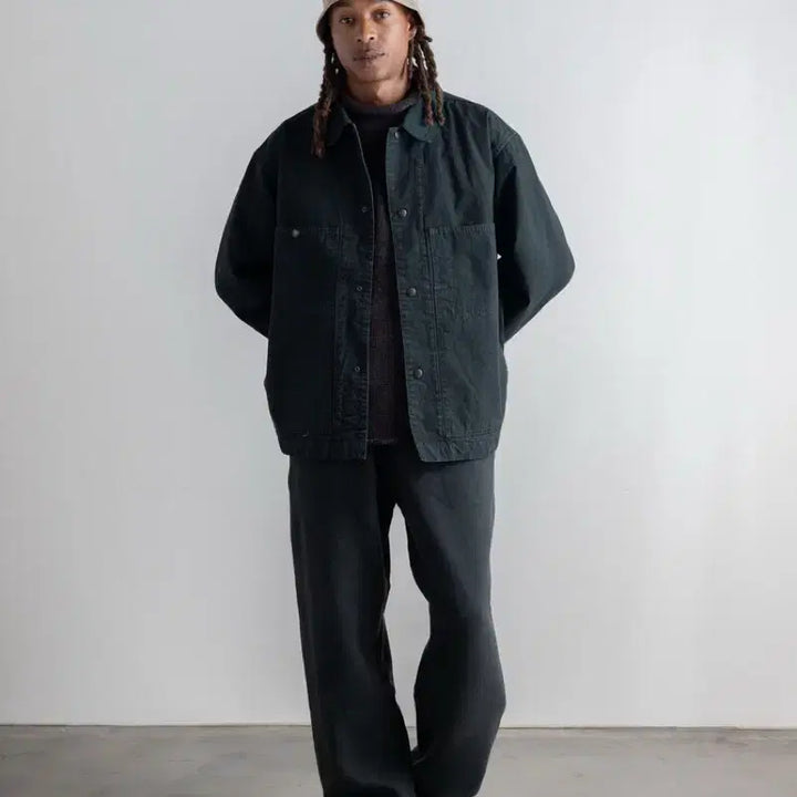[BUNJANG] Ends and Means Quilted Coverall Muddy Black XL / [XL] 엔즈앤드민즈 / 퀼티드 커버올 / ends and means