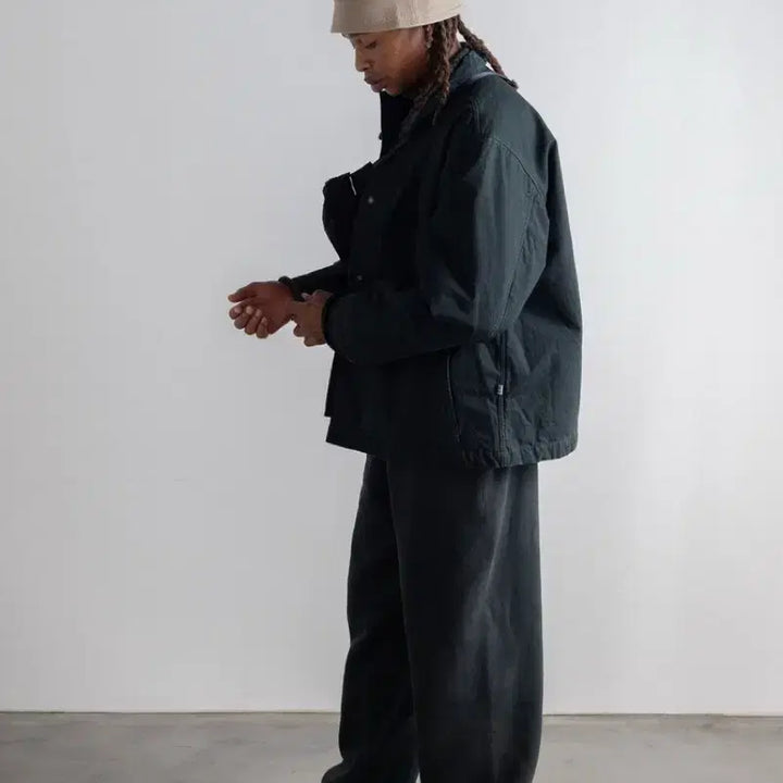[BUNJANG] Ends and Means Quilted Coverall Muddy Black XL / [XL] 엔즈앤드민즈 / 퀼티드 커버올 / ends and means