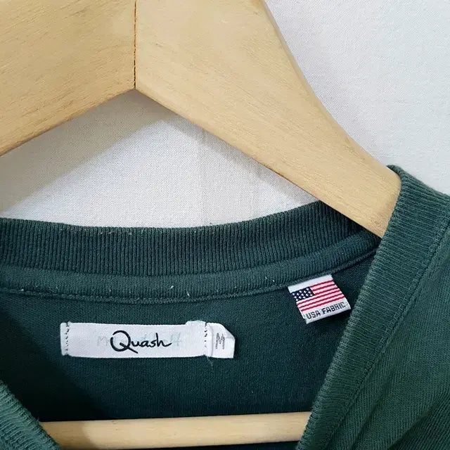 [BUNJANG] Quash Deep Green Cotton T-Shirt / Quash 티셔츠 딥그린