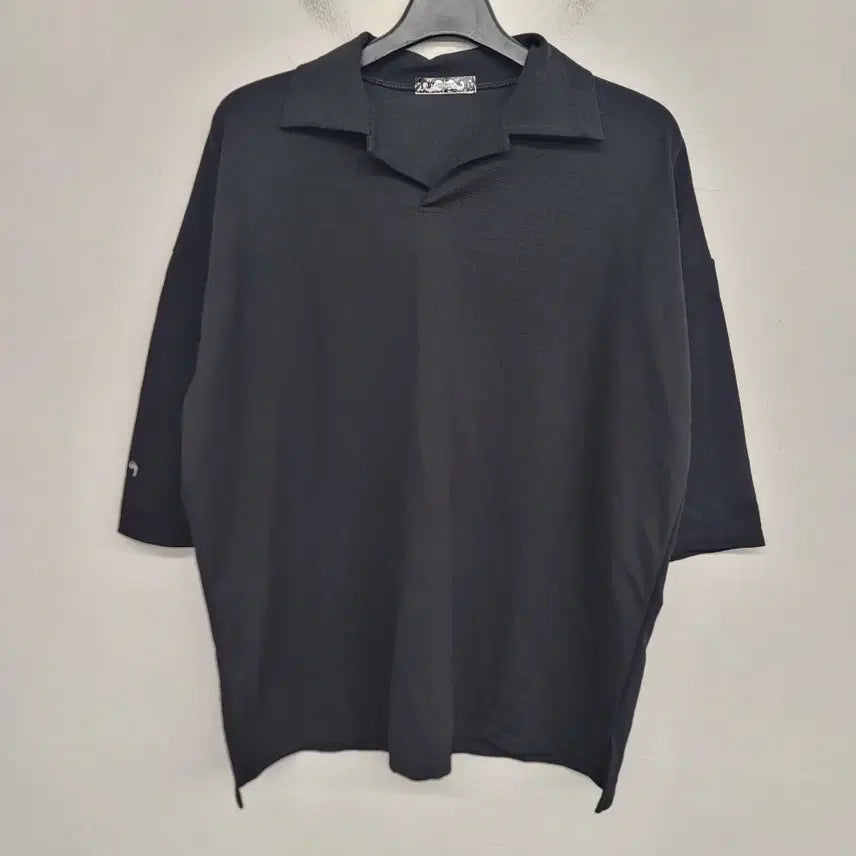 [BUNJANG] Bimono 5-part Open Collar Short-Sleeve T-shirt (XXL) / [110/XXL] 바이모노 5부 오픈 카라 반팔티 티셔츠