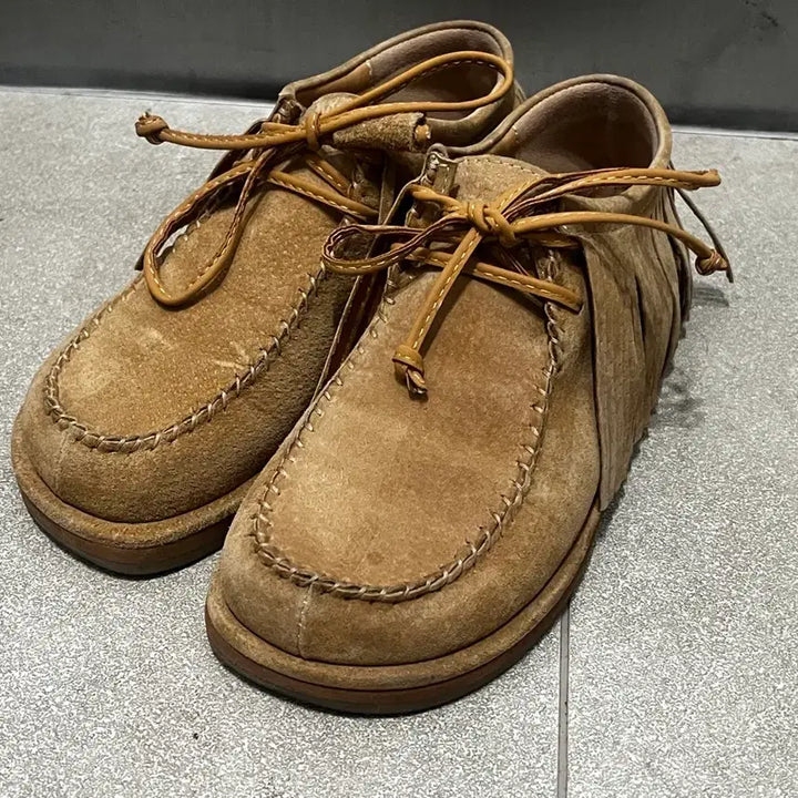 [BUNJANG] Gijun Fringe Moccasin Shoes Camel 230 / 기준 fringe moc shoes 230