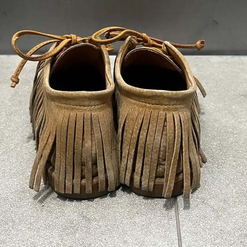 [BUNJANG] Gijun Fringe Moccasin Shoes Camel 230 / 기준 fringe moc shoes 230