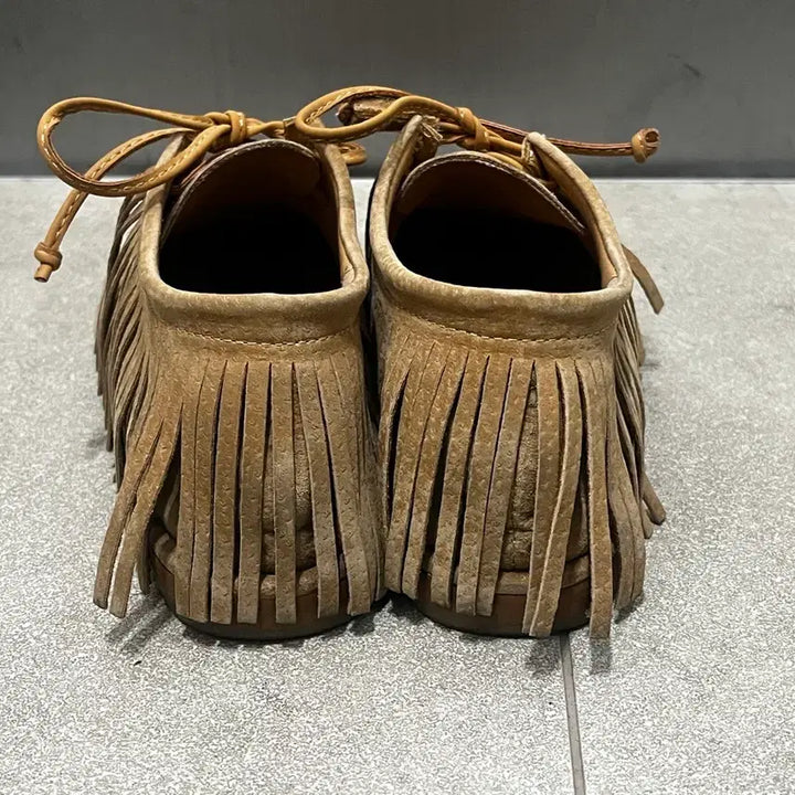[BUNJANG] Gijun Fringe Moccasin Shoes Camel 230 / 기준 fringe moc shoes 230
