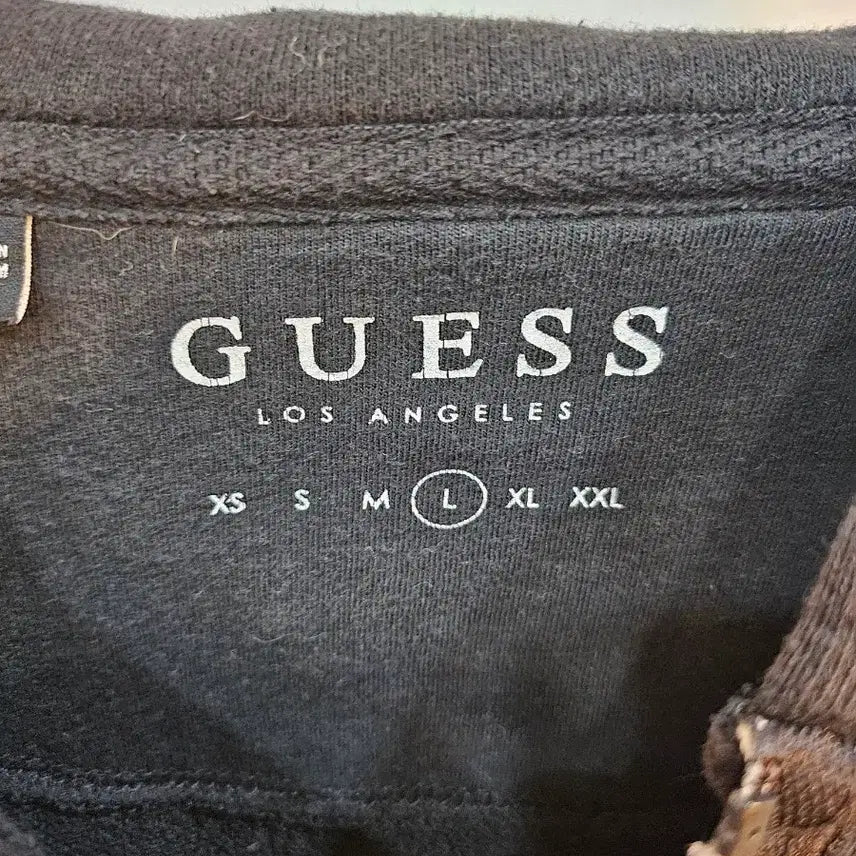 [BUNJANG] Guess Black Los Angeles Hoodie Zip-up L Size / <만원빈티지>게스 블랙 후드집업 로스앤젤레스