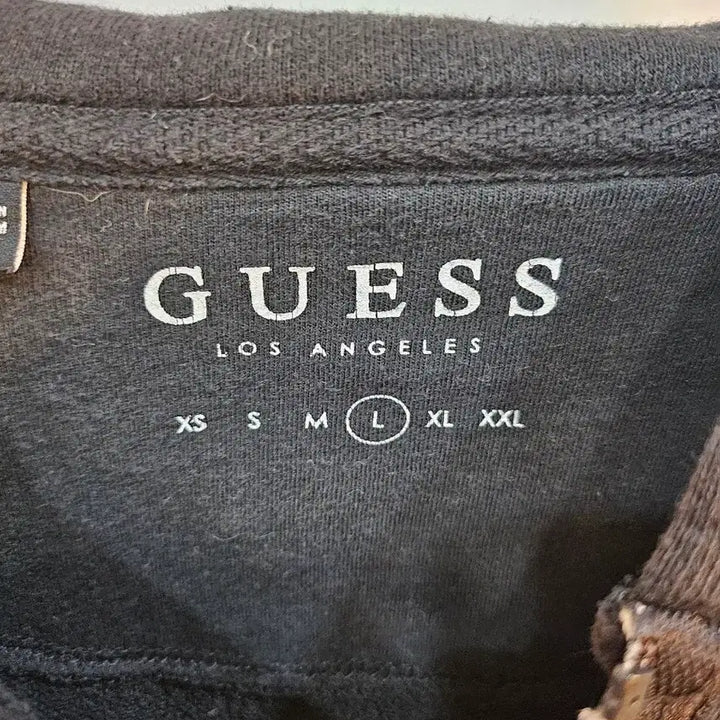 [BUNJANG] Guess Black Los Angeles Hoodie Zip-up L Size / <만원빈티지>게스 블랙 후드집업 로스앤젤레스