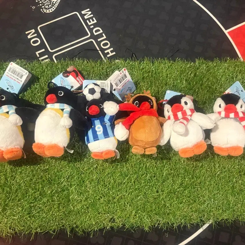 [BUNJANG] Pingu Doll Keychain Set (6 pcs) / [새상품] 핑구 인형 키링 6개