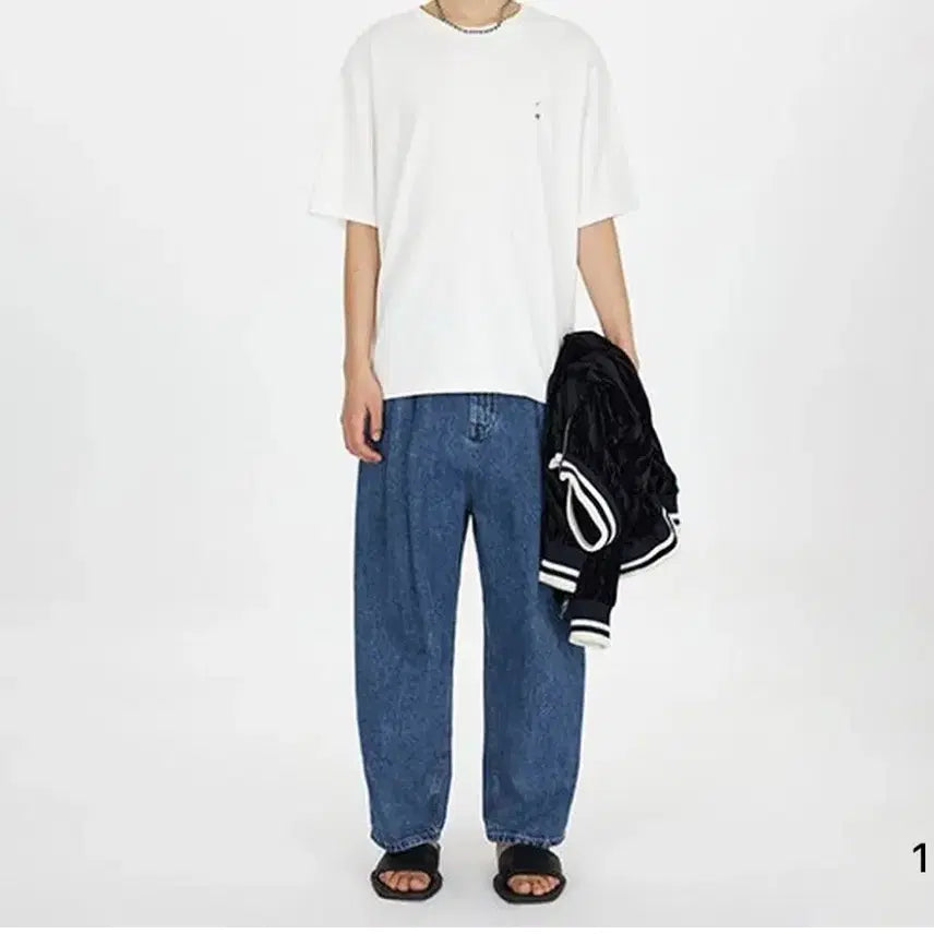 [BUNJANG] YOUTH Layered 2-Tuck Denim Pants (Size S) / 새상품) YOUTH 유스 레이어드 투턱 데님 S 사이즈 팝니다.