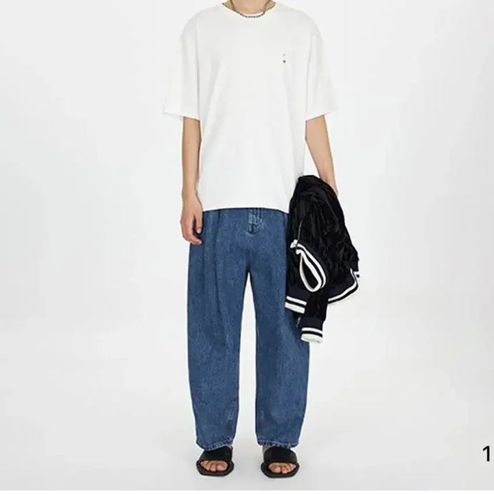 [BUNJANG] YOUTH Layered 2-Tuck Denim Pants (Size S) / 새상품) YOUTH 유스 레이어드 투턱 데님 S 사이즈 팝니다.