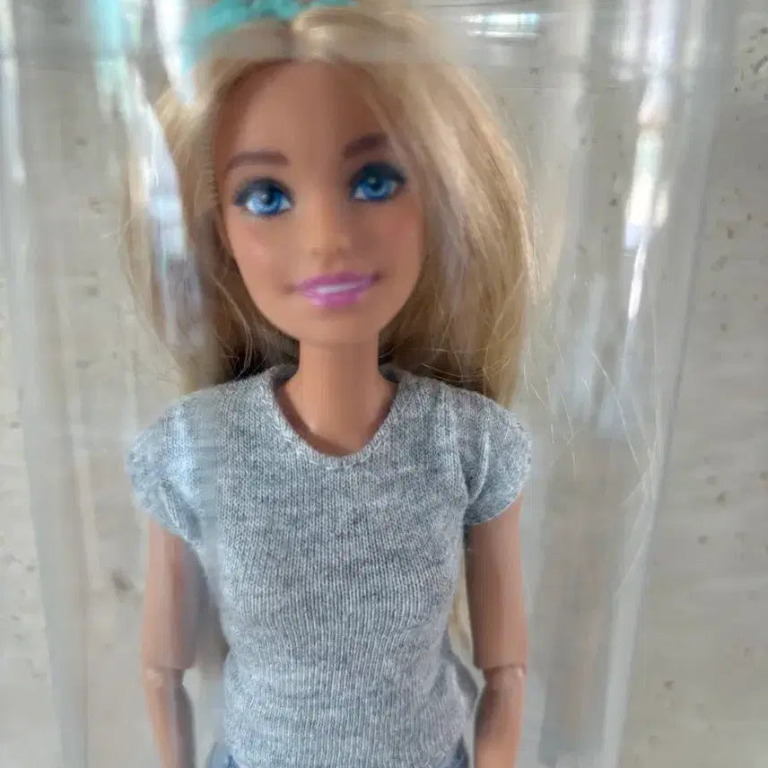 [BUNJANG] Barbie Doll Blonde Wavy Hair Blue Skirt / 바비인형 금발 웨이브 헤어 블루 스커트