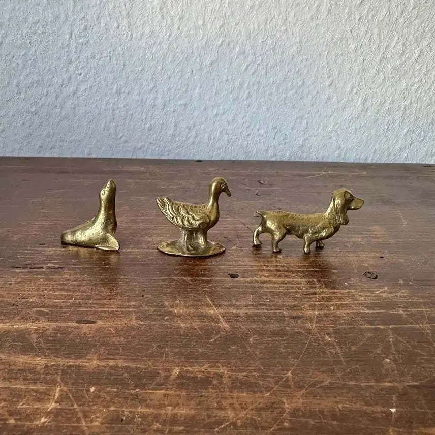 [BUNJANG] German Vintage Brass Animal Figurines (Seal, Duck) / 독일)빈티지 동물 브라스