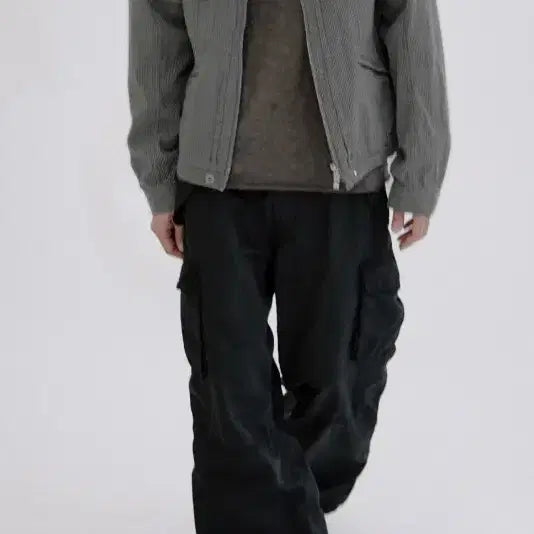 [BUNJANG] Polilter Hickory ZIP Trucker Stripe Grey Size 3 / [3] (초판) 폴리테루 히코리 집 트러커 스트라이프 그레이