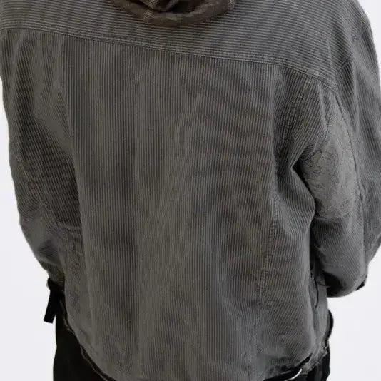 [BUNJANG] Polilter Hickory ZIP Trucker Stripe Grey Size 3 / [3] (초판) 폴리테루 히코리 집 트러커 스트라이프 그레이