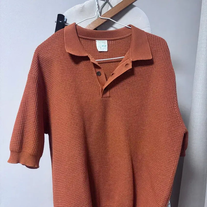 [BUNJANG] Pleatsmama Knit Collar T-Shirt M / 플리츠마마 니트 카라 티셔츠 m