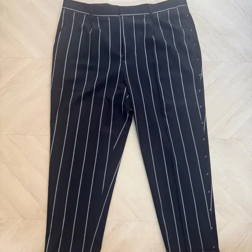 [BUNJANG] ASOS Navy Striped Slacks - Size 38 (New) / 아소스 슬랙스 38사이즈 보관 새제품