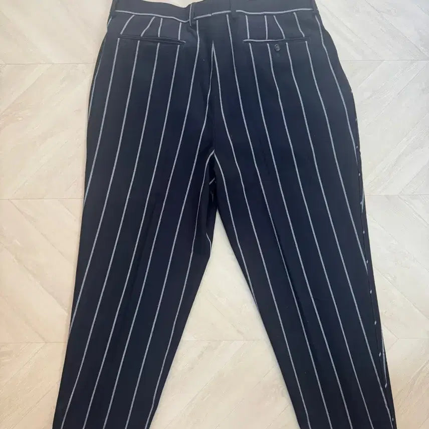[BUNJANG] ASOS Navy Striped Slacks - Size 38 (New) / 아소스 슬랙스 38사이즈 보관 새제품