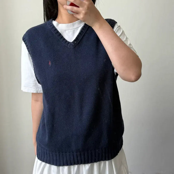 [BUNJANG] Polo Ralph Lauren Navy Vest / [L] 폴로 랄프로렌 네이비 베스트